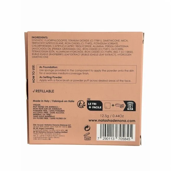 Natasha Denona HY-GLAM Powder Foundation Blurring Refillable Compact RN1 - Picture 6 of 16